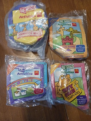 1992 McDonalds Behind The Scenes  Activities Toys Set 4 , Never Opened