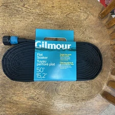Gilmour 870501-1001 Flat Weeper & Soaker Hose, Vinyl, Black, 50-ft