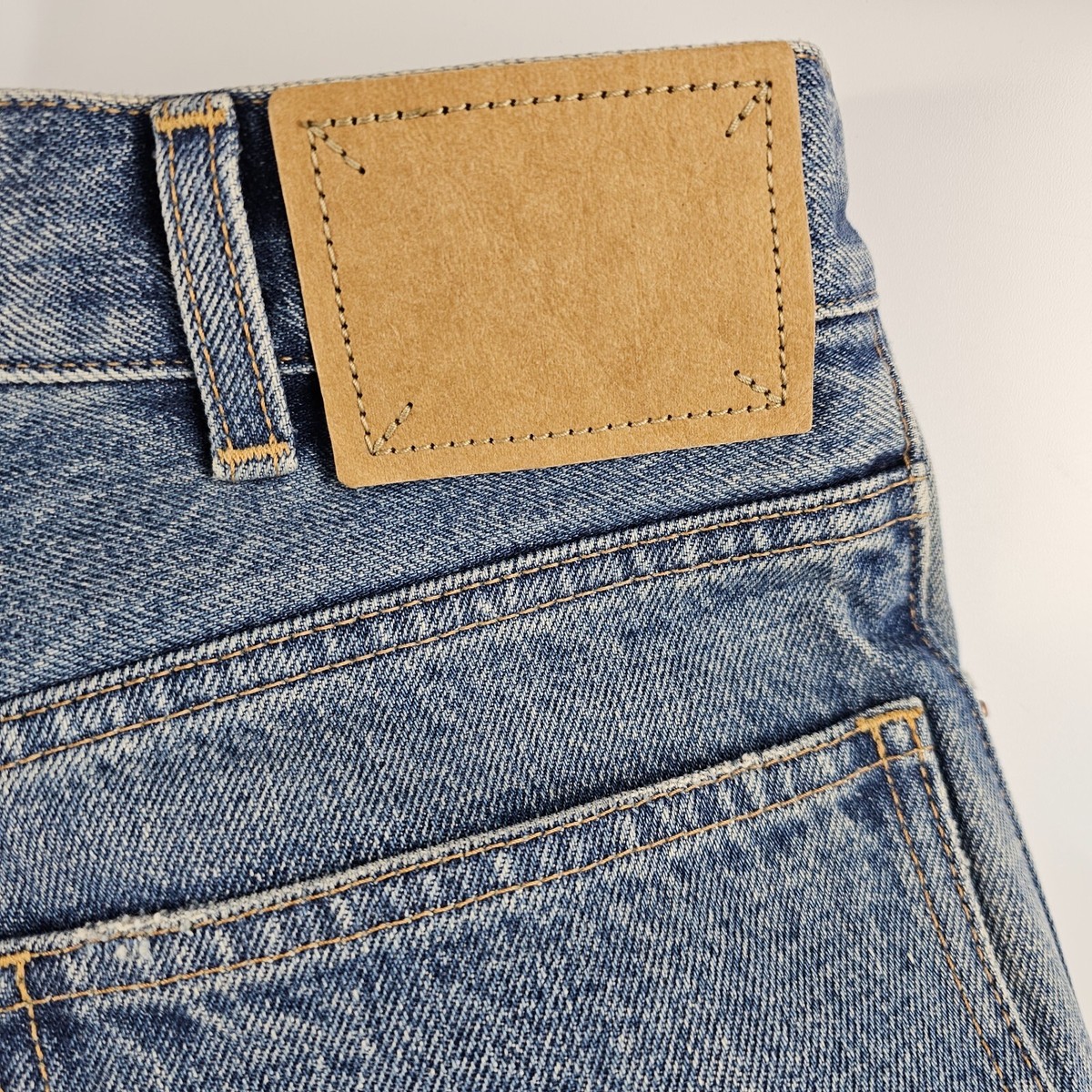 CELINE Flared Surf $1200 Union Wash Denim Jeans New