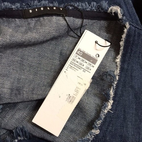 NWT Sisley Lightweight Denim Color Chambray Blue Dress Size 4 - Picture 13 of 15