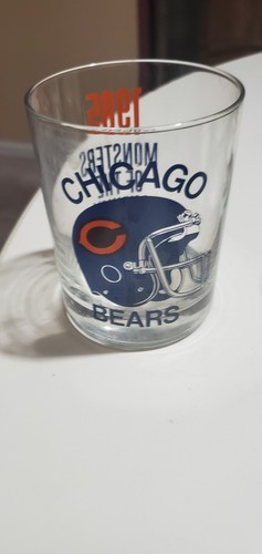 Vintage Chicago Bears 4" Rocks Glass Tumbler 1985 Monsters Of The Midway Helmet - Picture 1 of 2