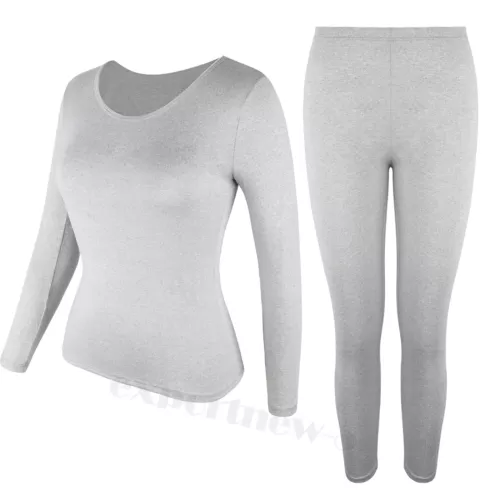 Damen Thermo Unterwäsche Set lange Unterhosen Langarm Oberteil Unterteil Hose warm weich - Bild 10 von 33