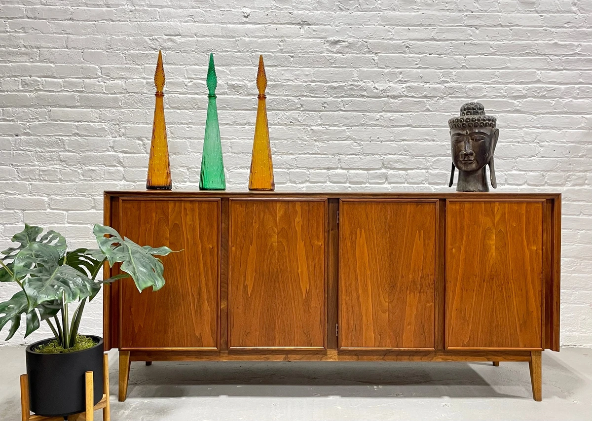 Simple + Classic WALNUT Mid Century MODERN CREDENZA / Media Stand /  Sideboard by | eBay