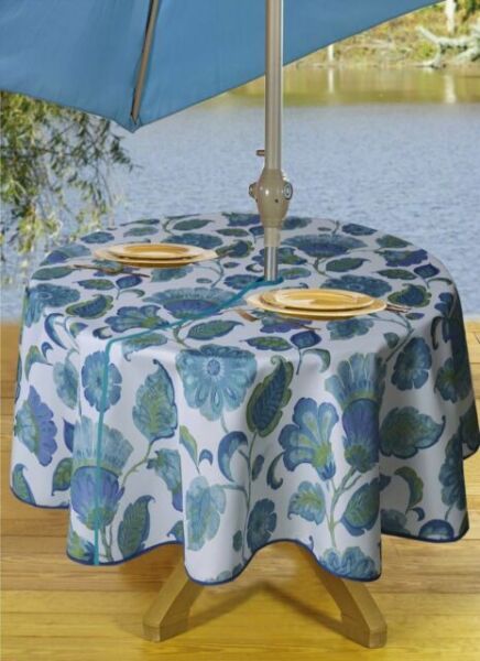 Round Tablecloths Outdoor Tablecloth W, 40 Inch Round Tablecloth With Umbrella Hole