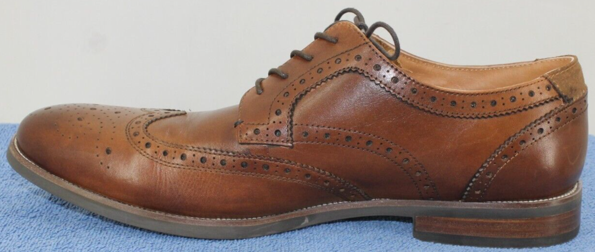 SAOLA FLORSHEIM UOMO TAGLIA 13M PUNTA ALA COGNAC 15170 221 PELLE COMFORT TECH RUCCI
