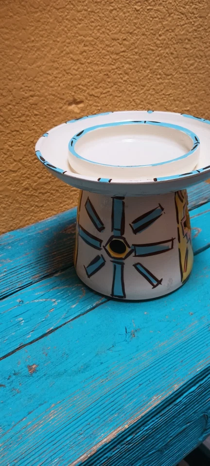 Southwest Unique Candle Holder with cutouts- -Pre-Own-very good - Image 2 of 4