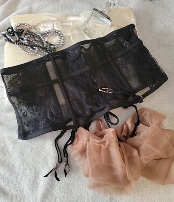 Victoria's Secret Designer Garter Belt Lace up Black Med-Large | eBay Victoria's Secret Designer Garter Belt Lace up Black Med-Large | eBay