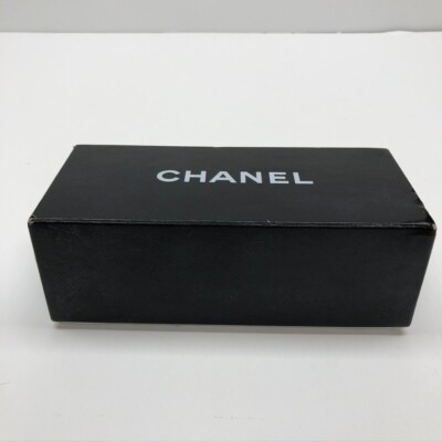 Authentic Chanel Gift Box Black Empty Storage Rectangle Small