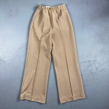 Vintage 70s High Waist Bell Bottom Poly Knit Disco Pants Pattern Checkerboard