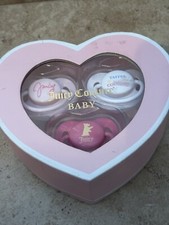 100 AUTHENTIC Ltd Edition JUICY COUTURE DUMMY SOOTHER Pacifiers TRIO GIFT SET