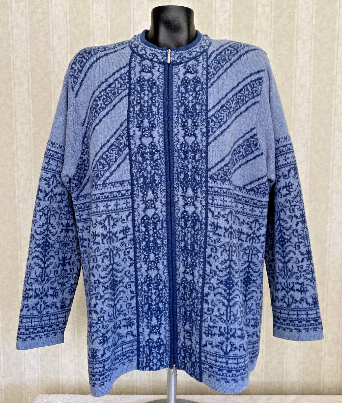 Pendleton Wool Cardigan Sweater Jacket Women's Bl… - image 1