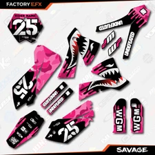 Pink Savage Graphics Kit fits KTM 2003-2004 SX SXF XC XCF 125 250 300 450 decal