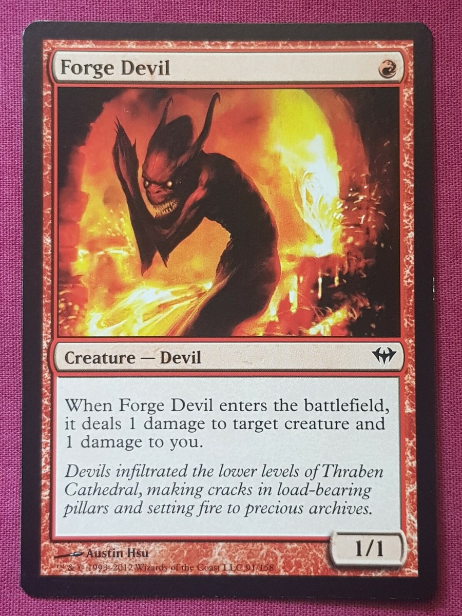 Magic The Gathering DARK ASCENSION FORGE DEVIL red card MTG | eBay UK