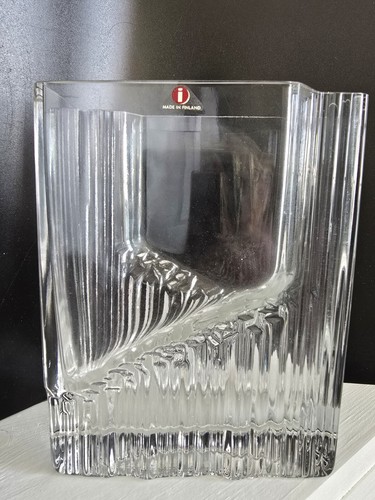 iittala Art Glass Vase~ Style of Tapio Wirkkala for Sointu ~Textured~ Unsigned