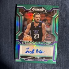 22-23 Panini Prizm Draft Picks - Terrell Brown Jr - Penmanship Green Prizm Auto