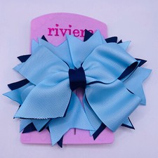 Riviera Girls Two Shades of Blue Bow Hairclip New
