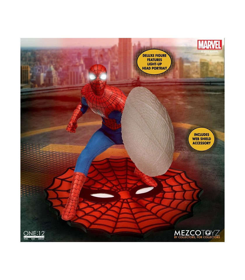 Mezco Toyz 1/12 Marvel Spider-Man Action Figure Toy Model In Stock