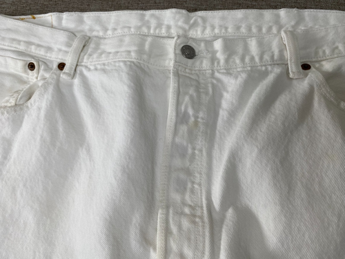 Levi's 501 Denim Jeans Men's 42 x 32 Mid Rise White Casual HEAVILY STAINED - Picture 9 of 22