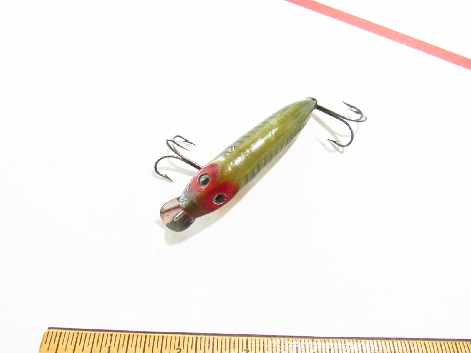 RARE 1930S HEDDON River Runt #9409 XGF LIME X RAY Fishing Lure Dowagiac MI USA