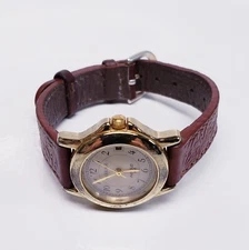 Carriage Indiglo J8 Two Tone 30M Water Resistant Women’s Watch w/ Leather Band