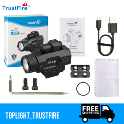 NEW Trustfire GM07 LED Wiederaufladbare Taschenlampe 1050LM Laser Pistolen licht