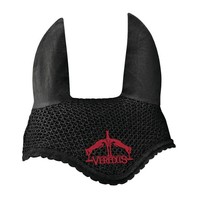Veredus Fly Fringe Black & Bordeaux With Ears For Horse Washable Cotton Veredus Fly Fringe Black & Bordeaux With Ears For Horse Washable Cotton