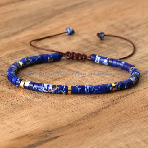 Natural Crystal Stone Bracelet Gemstone Beaded Dainty Healing Bracelet Handmade - Picture 57 of 59
