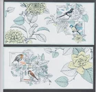 France - souvenir sheet - birds - No. 143 and 143A - used - round stamps - 2018