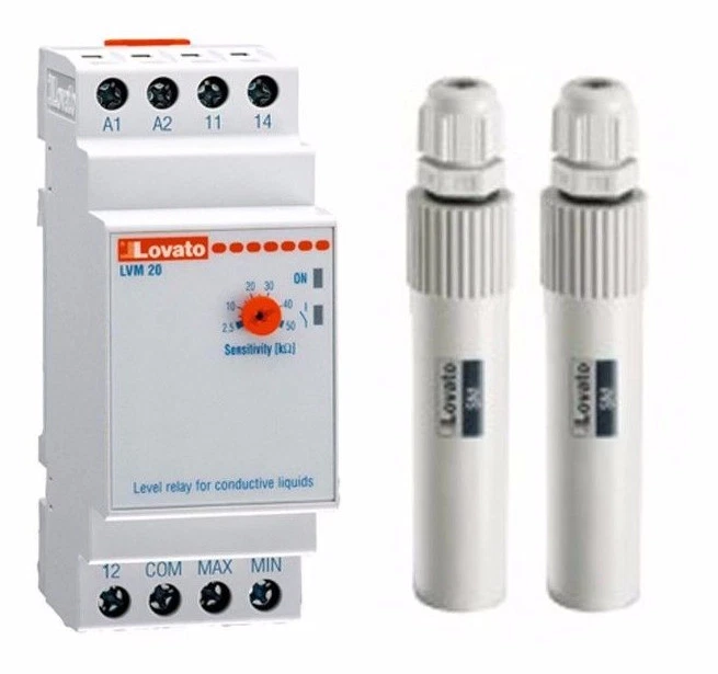 LVMKIT20A240 KIT RELE'DI LIVELLO LVM20 220-240V COMPLETO DI 2 SONDE 11SN1 LOVATO