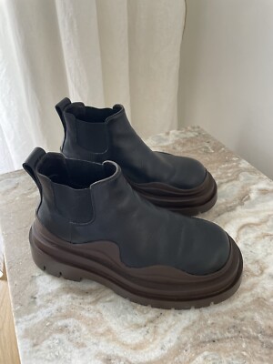 Bottega Veneta Tire Boots Black/ Brown Size 5/35 | eBay