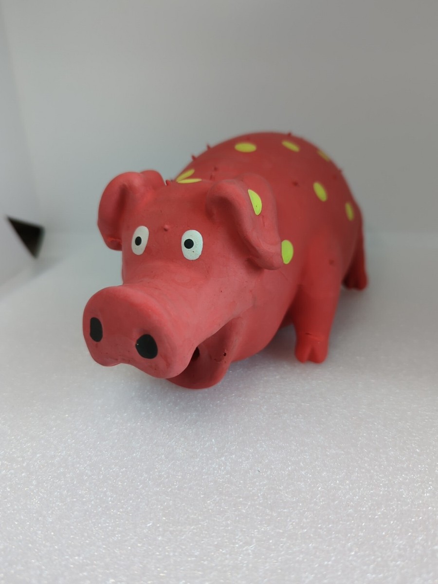 Vibrant Life Pigglesworth Latex Dog Toy Red - Used . Snorts When