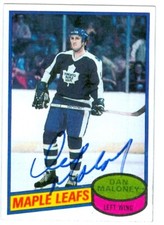 Dan Maloney autographed Hockey Card (Toronto Maple Leafs) 1980 Topps #118