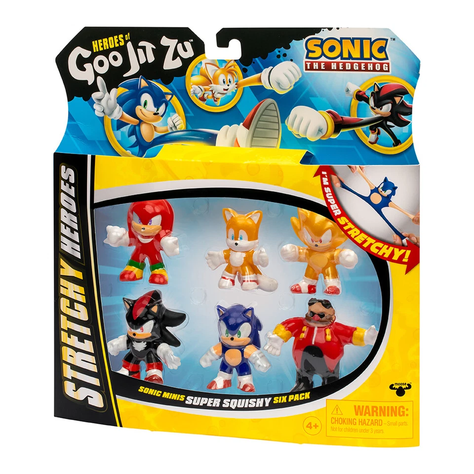 6pc Heroes Of Goo Jit Zu 2.5" Sonic S4 Minis Stretchy Toys Kids Fun Play 4y+