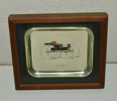 Nice Vintage Small Framed DEXTER QUEEN Carriage Buggy Framed Art Rare USA