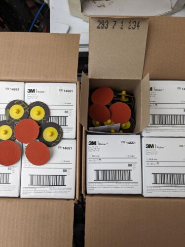 NEU 3M Roloc Scheibe TR 777F 2" 50,8mm P80 Körnung Packungen mit 50, 25, 10 oder 5 Scheiben