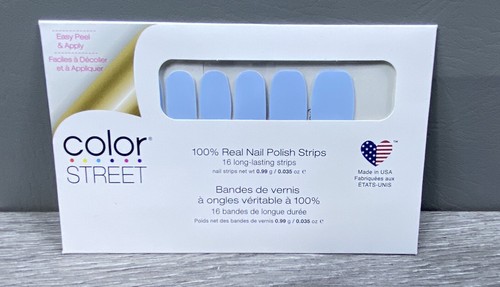 Color Street New In Package Aspen Sky Pale Periwinkle Blue Fast Shipping