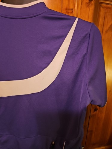 Ladies Altura cycling top size 12 Purple White short sleeves Zip Pocket VGC - Picture 8 of 16