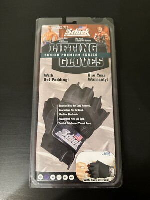 Schiek Model 715 Premium Series Lifting Gloves - Gel Padding! Size Small