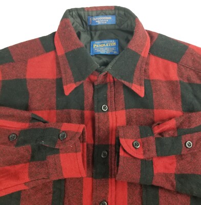VTG Pendleton USA Made Outdoorsman VIrgin Wool Flannel Shirt VTG Pendleton USA Made Outdoorsman VIrgin Wool Flannel Shirt