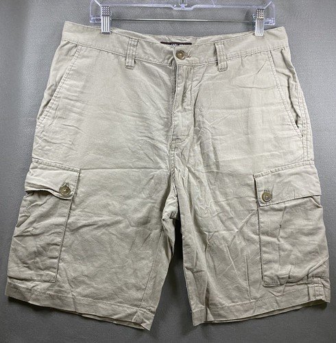 MICHAEL KORS Men’s Cargo Shorts 32 Linen Cotton Blend Flap Pockets Casual Summer