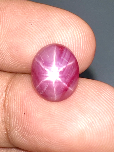 4.13cts Beautiful 6 Ray Star Ruby 100% Natural Gemstone - Picture 2 of 4