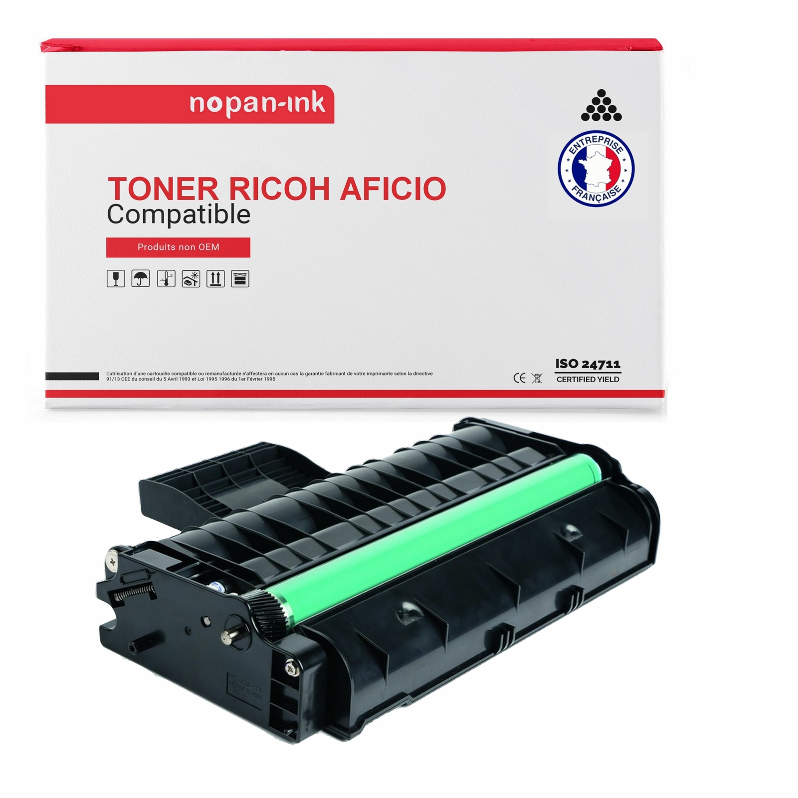 Toner RICOH 407999 TYPE SP201 Noir compatible x1 NOPAN-INK pour série SP 200