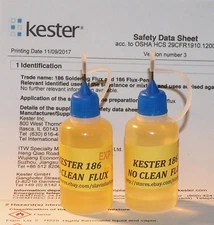  KESTER 186    Lead-Free  Non-corrosive  Soldering Solder Liquid Flux   60 ml. 