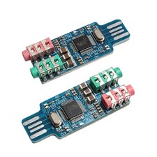 2 PCS CM108 USB Sound Card, Drive Free, Laptop, Computer External Audio Module