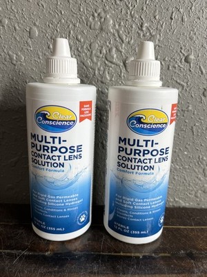 Clear Conscience Multi-Purpose Contact Lens Solution 12 fl oz Bottle 2-Pack Lot