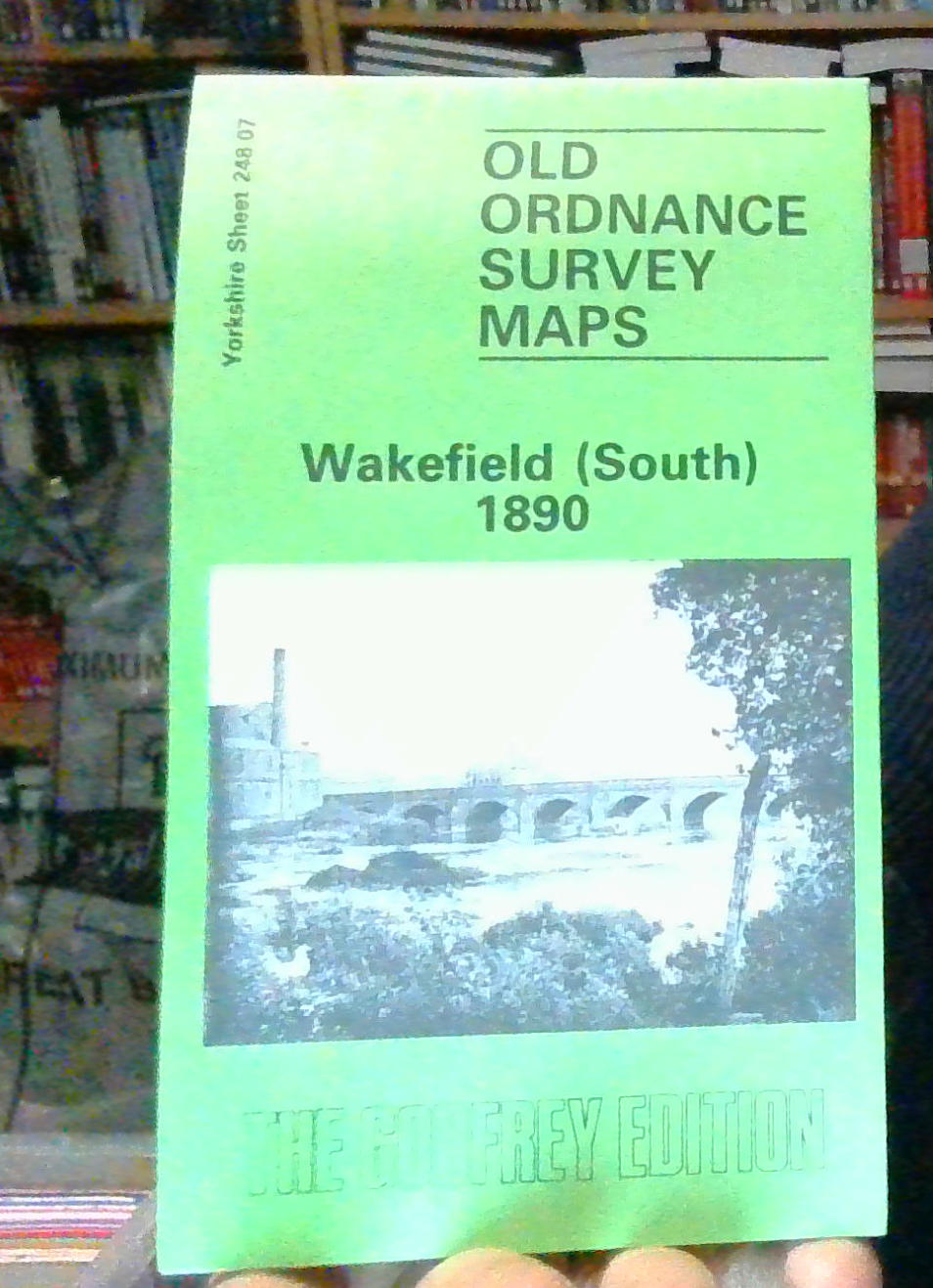 MAP OF Wakefield South 1890 YKS Sheet by John Goodchild  NEW Sheet map folded