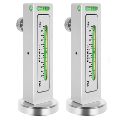 Ziopetru 2 Pack Adjustable Magnetic Gauge Tool, Wheel Camber, 2 PACK, White