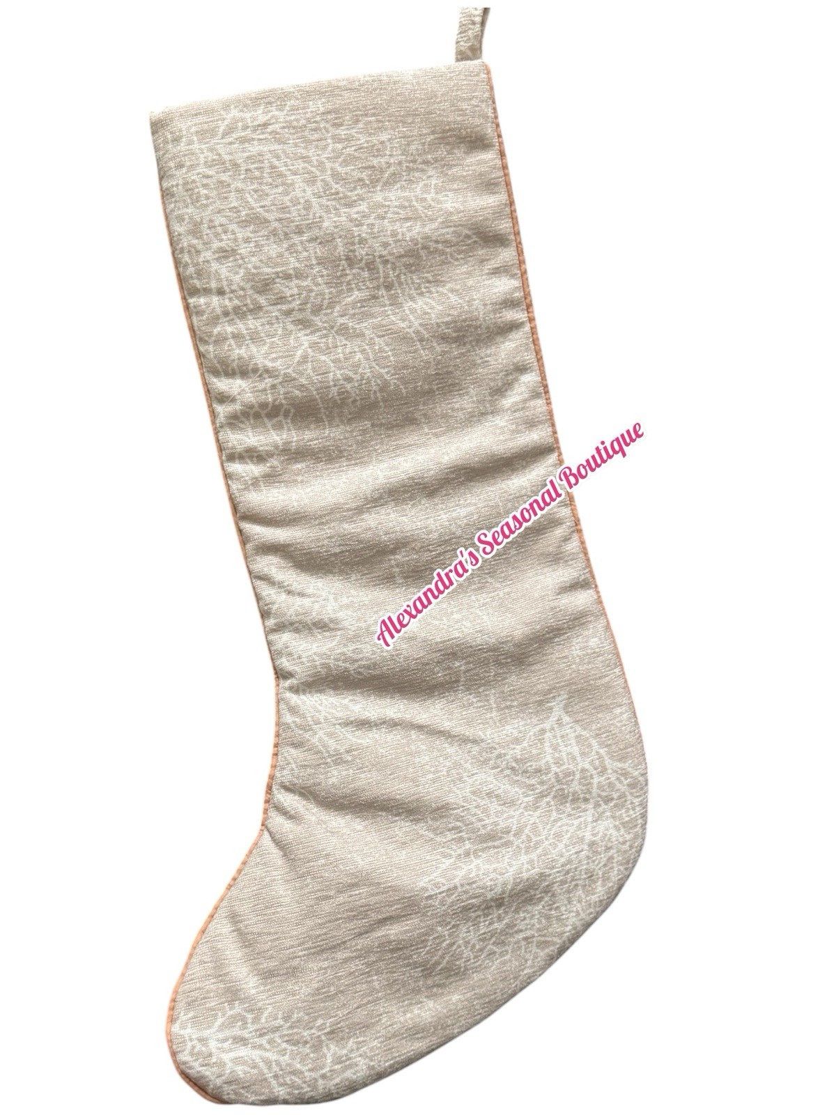 Coastal Beach Christmas Stocking Coral Sea Turtles Santa Hat Beaded Blue 22“ New