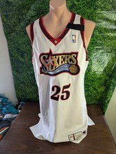 1999-2000 Philadelphia 76ers Basketball #25 Korleone Young Game Jersey Size 48+4
