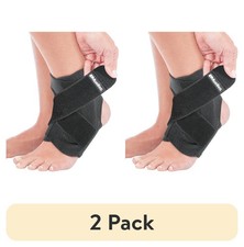  2 pack Mueller Adjustable Ankle Stabilizer, One Size Fits Most, Black